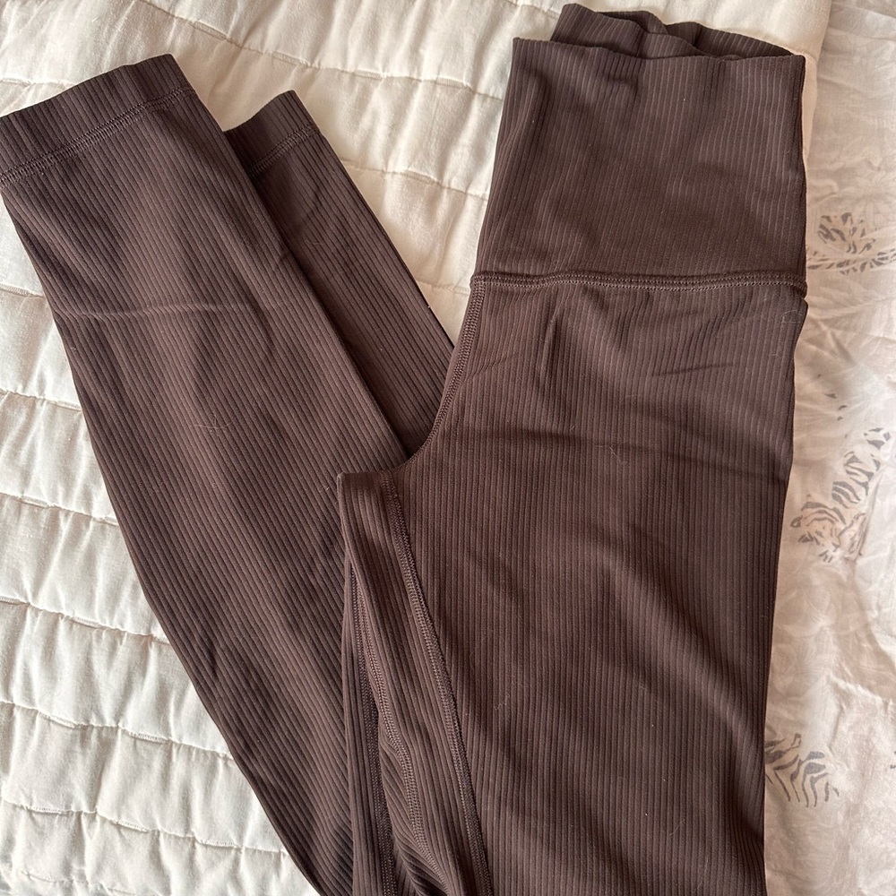 Lululemon Align Brown Ribbed Leggings